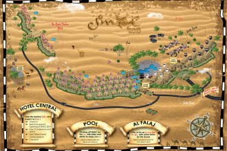 draw isometric event map vector based design