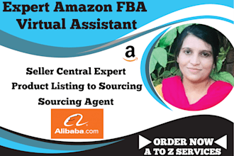 be expert amazon fba virtual assistant and amazon product sourcing expert