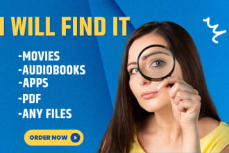 find, search any movies, audiobooks, pdf, apps, TV shows