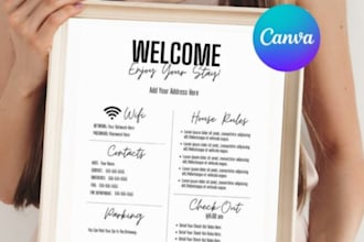 create a ready to edit airbnb welcome book template
