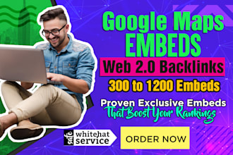 boost your SEO with google map embedding on high da blogs, citations,1200