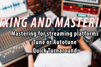 professionally mix, pitch correct and master any genres song