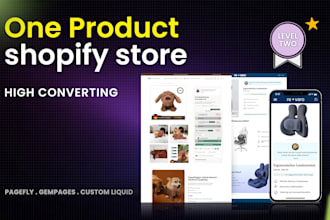 create high converting one product shopify store with pagefly, gempages, liquid
