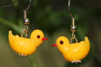make  you a pair of duck, chicken or goose earrings