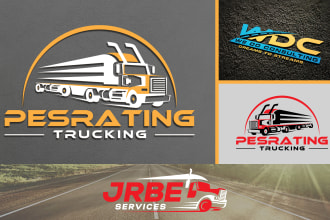 do transport logistics trucking and freight haulage logo with 24 hours