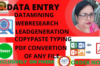 do data entry  copy paste  data mining  work for you