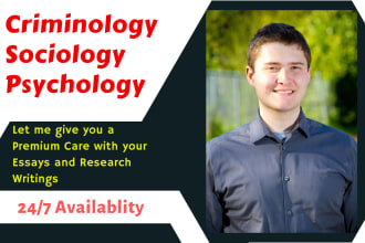 research and write criminology sociology, psychology content