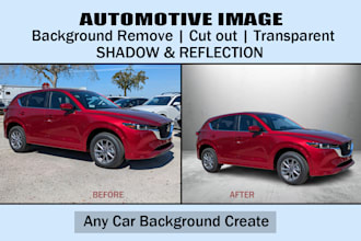 car photo editing and car background removal