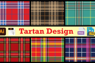 tartan seamless pattern design for your fabric