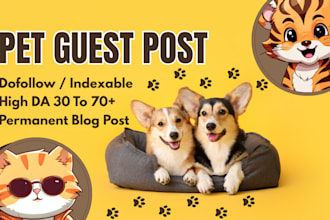 pet guest post backlink on high da dog, cat guest post with pet blog