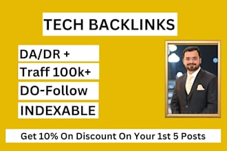tech backlinks, tech blog, tech guest posts, and high da