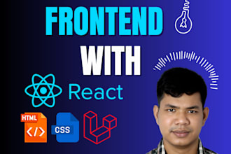 do frontend web development with react js