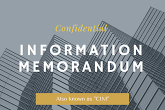 create a polished confidential information memorandum cim