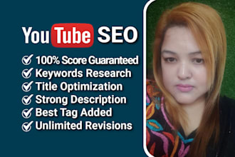 optimize youtube channel and video SEO for top ranking