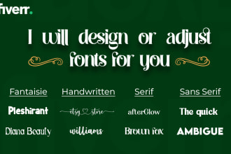 design or adjust your otf or ttf font