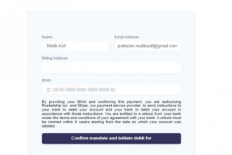 integrate sepa direct debit stripe for one time and recurring subscriptions