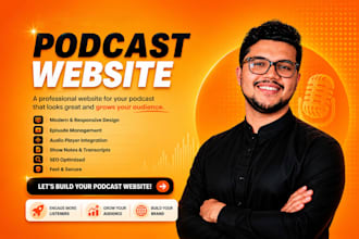 create a modern podcast website