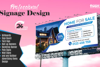 design real estate advertising billboard yard sign or banner