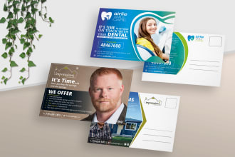 design eddm business mailer or postcard flyer and business fliers