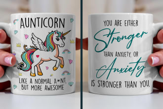 create a custom coffee mug design for you