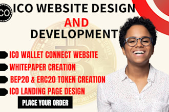 design a professional ico presale website for your crypto token