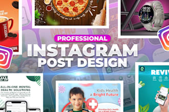 design attractive instagram post graphics