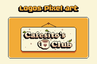 design a logo , banners in pixel art