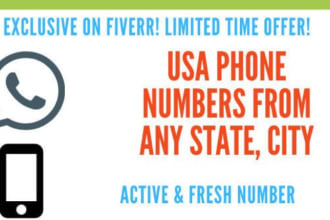provide you USA active mobile phone numbers
