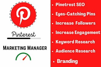 manage, grow and boost marketing as pinterest queen