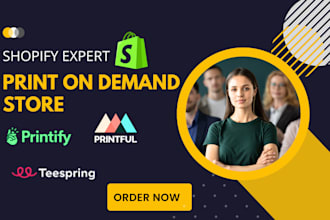 create print on demand shopify store with printful printify