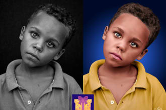 recolor old pictures and digital oil paintings
