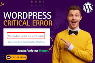 fix wordpress critical error, fatal error and white screen