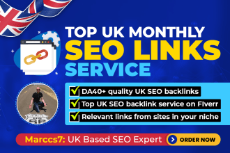 provide best UK monthly da40 plus SEO premium outreach links
