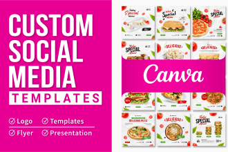 design social media templates, logo, flyer, presentation in canva