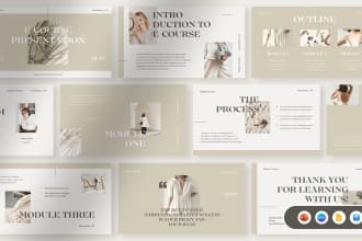 create a presentation design, pitch deck, creative slides for your business