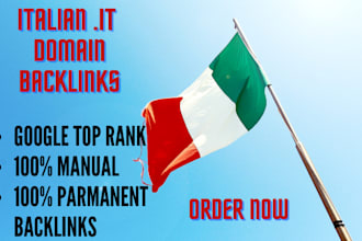 create high quality italian  dofollow permanent seo backlinks