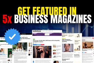 publish you in 5 business magazines