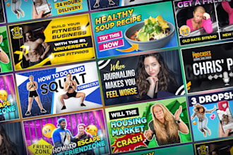 design 3 amazing youtube thumbnails for you