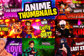 create eye catching anime thumbnails for you that will attract viewers