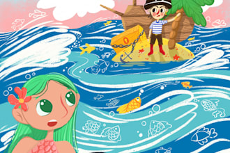 Review  illustration for children book