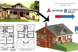 convert pdf, sketch, hand drafting to cad and cad to revit model