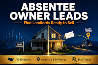 provide absentee owner leads for real estate investors USA