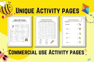 do kids worksheets, kids activity books and coloring pages