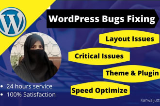 fix wordpress errors, issues, bugs with design improvement