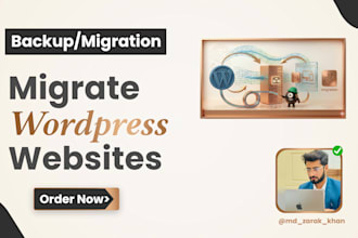 migrate wordpress website, wordpress backup and migration