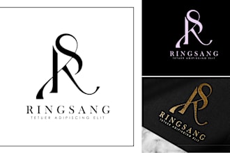 design luxury monogram or initial letters logo