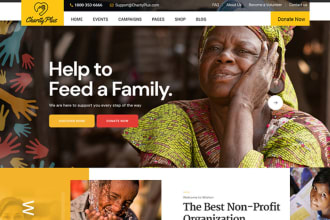 build donation, charity, nonprofit, ngo fundraising website