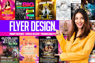 design flyer, event flyer, postcard and epk