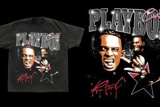 make crazy bootleg rap tee design for you