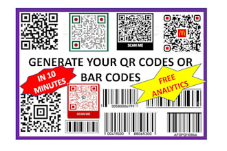 generate qr code and bar code in 1 day